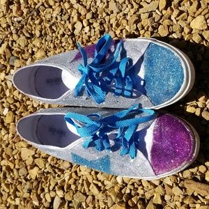 Adorable Old Navy handcrafted sparkly sneakers, size 9